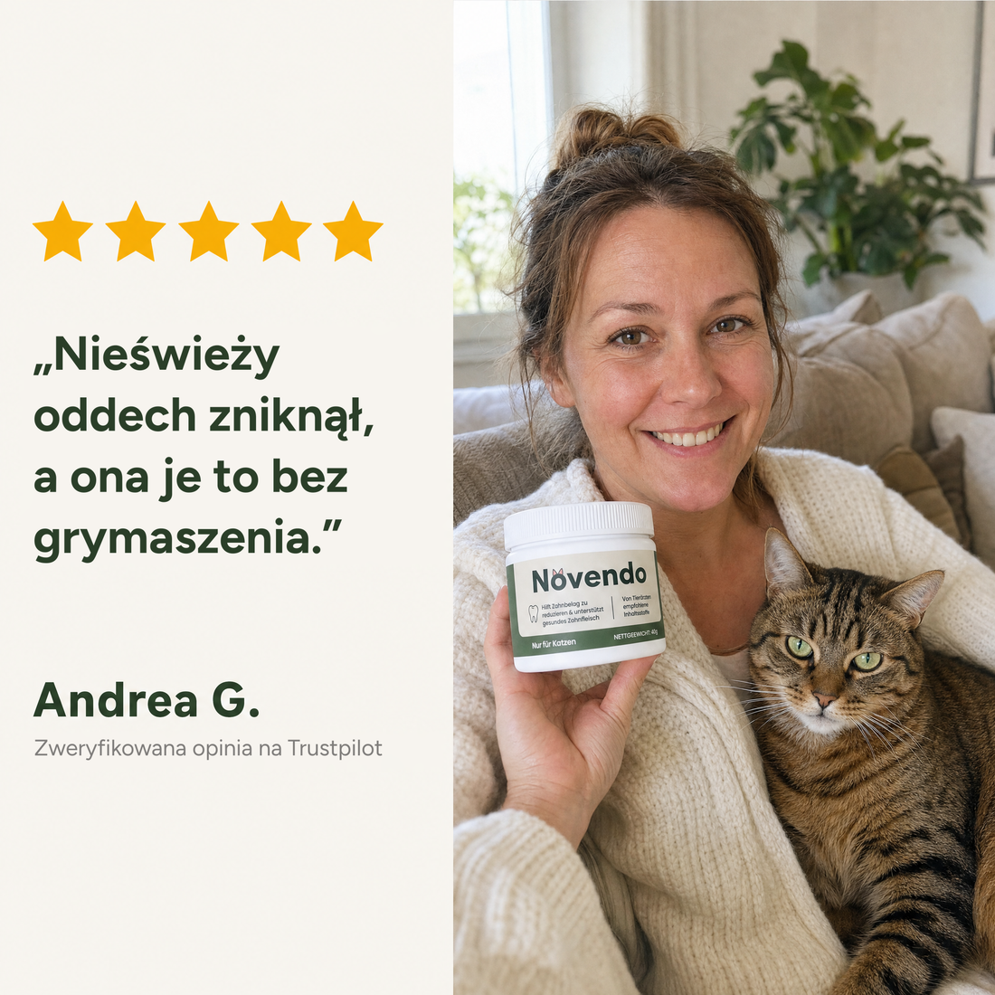 Opinia klientki Andrei G. na Trustpilot