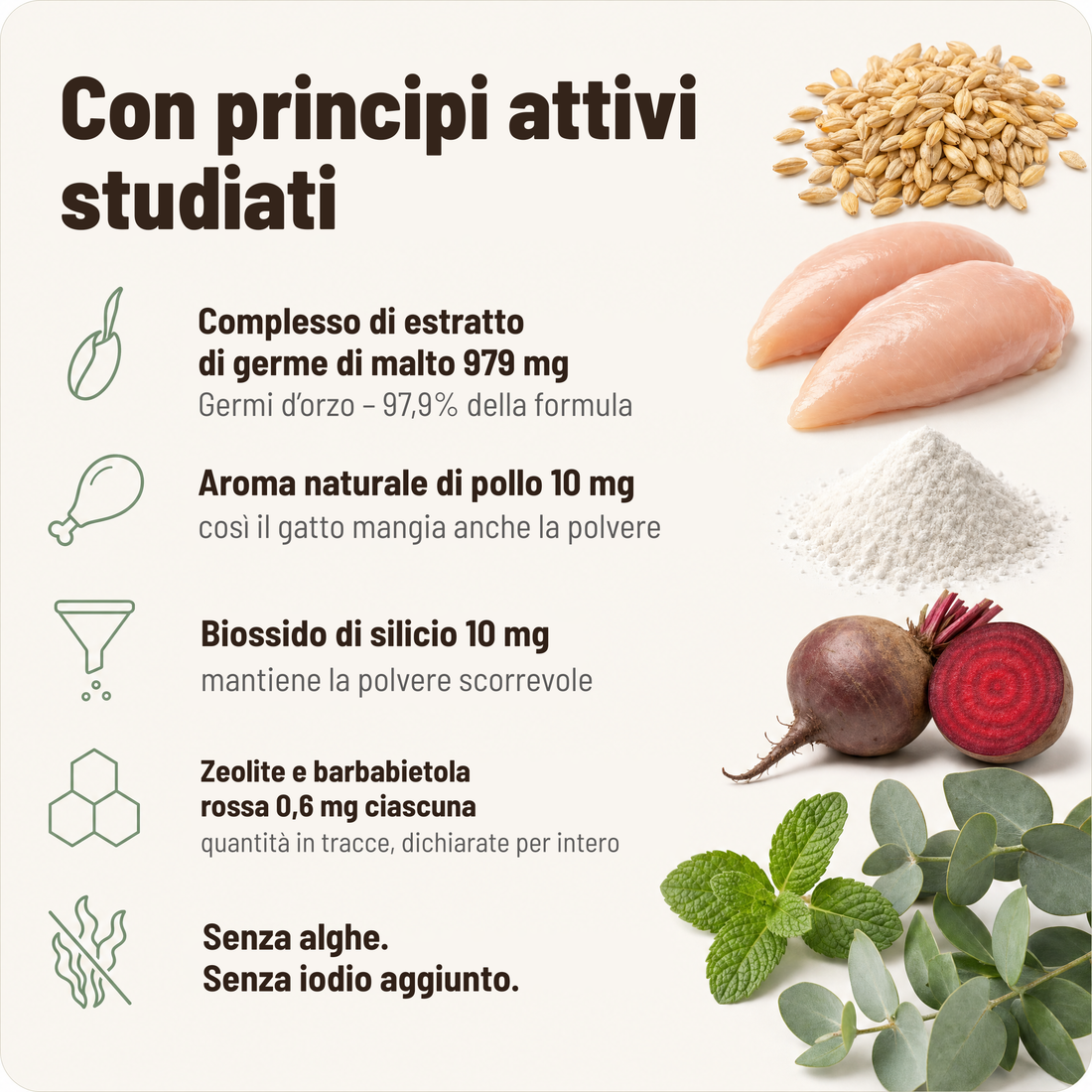 Con principi attivi studiati