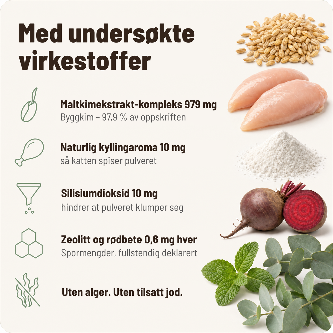 Med undersøkte virkestoffer