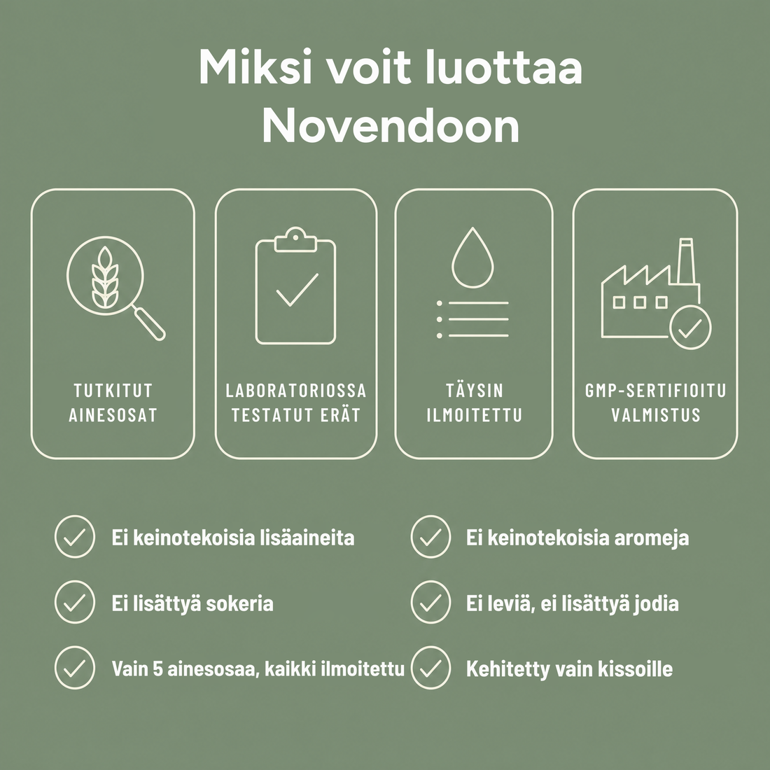 Miksi voit luottaa Novendoon
