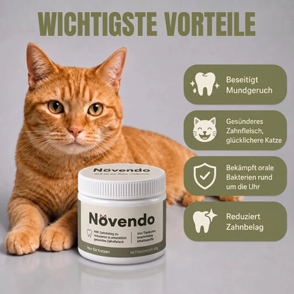 Wichtigste Vorteile von Novendo: weniger Mundgeruch, gesünderes Zahnfleisch, weniger Zahnbelag