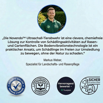 Novendo Ultraschall-Tierabwehr: Zuverlässiger Schutz vor Schädlingen und Nagetieren