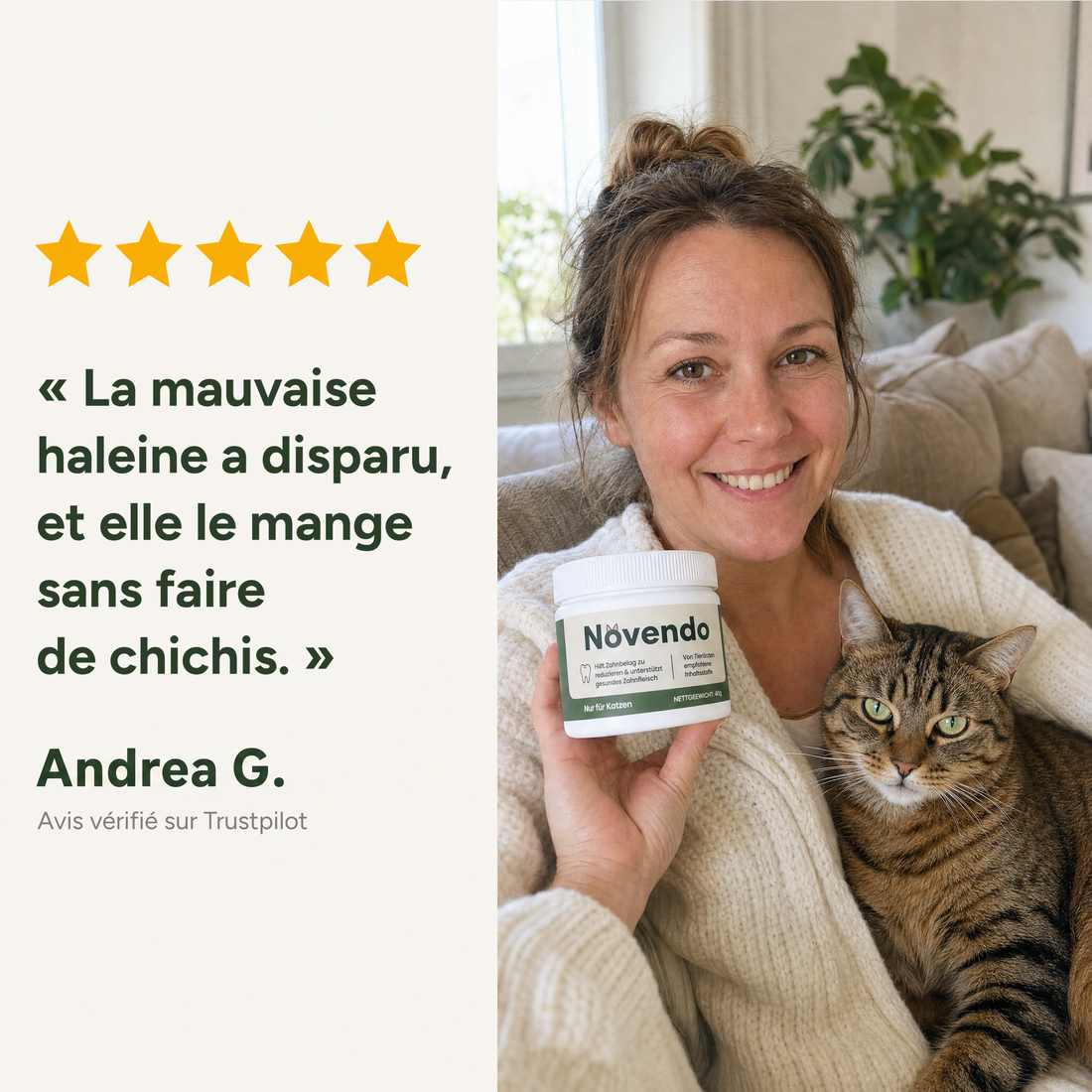 Avis d’Andrea G. sur Trustpilot