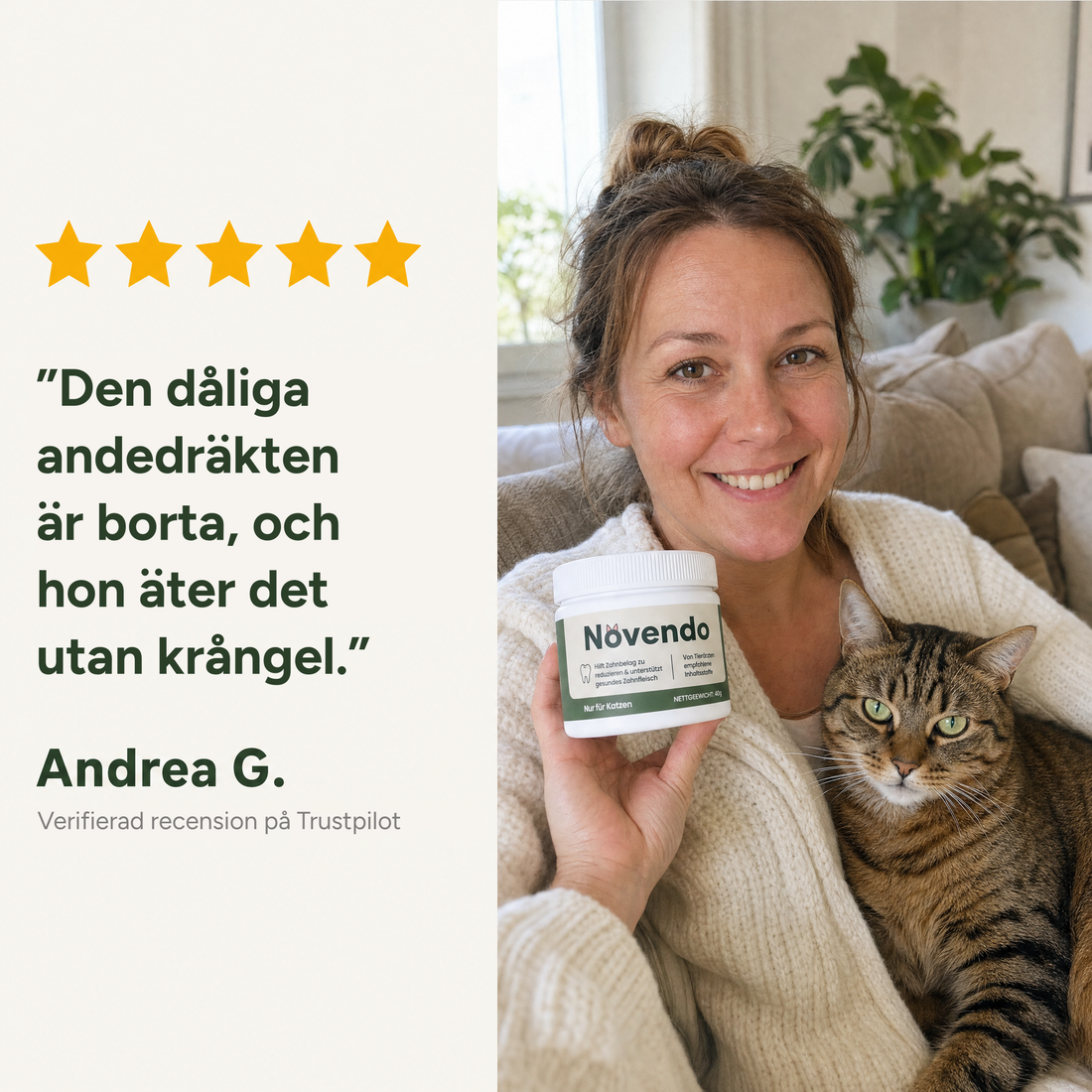 Kundomdöme från Andrea G. på Trustpilot